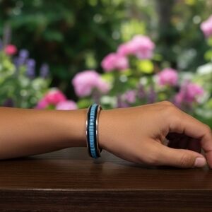 Lauren Ralph Lauren RLL Turquoise & Leather Cuff Bracelet